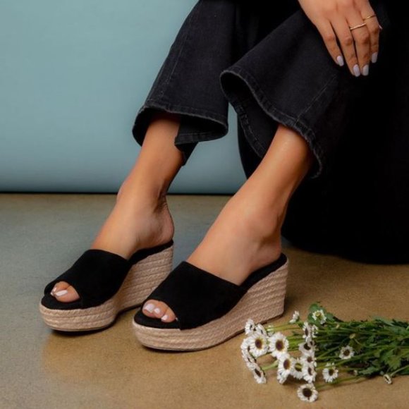 Shoes - Last Pair Sale ! Black Espadrille Size 8